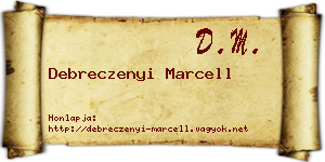 Debreczenyi Marcell névjegykártya